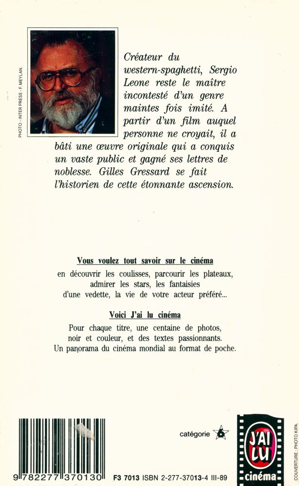『J'AI LU cinéma - LES GRANDS REALISATEURS : Sergio Leone』 4