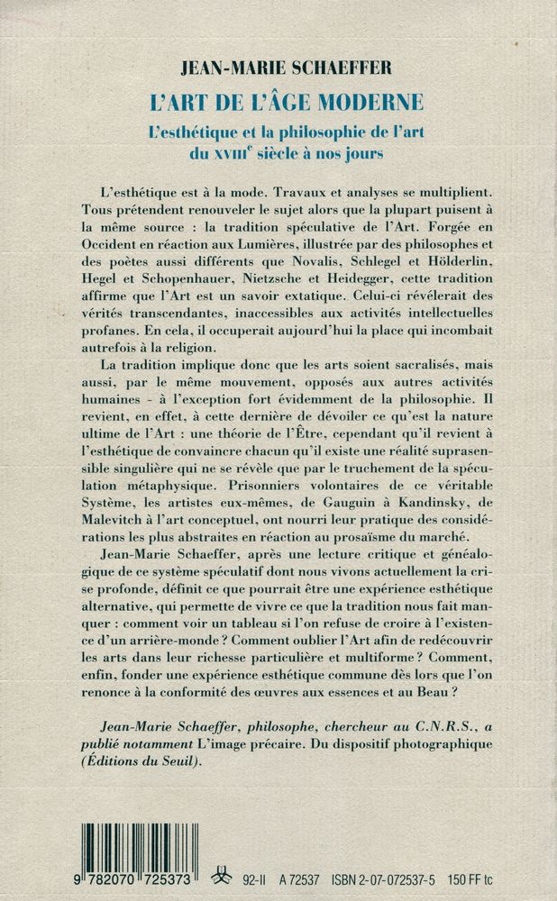 『L'ART DE L'ÂGE MODERNE : L'esthétique et la philosophie de l'art du XVIIIe siècle à nos jours』 4