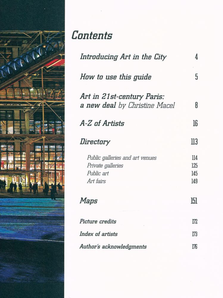 『a guide to modern + contemporary art in the city : Paris』 2
