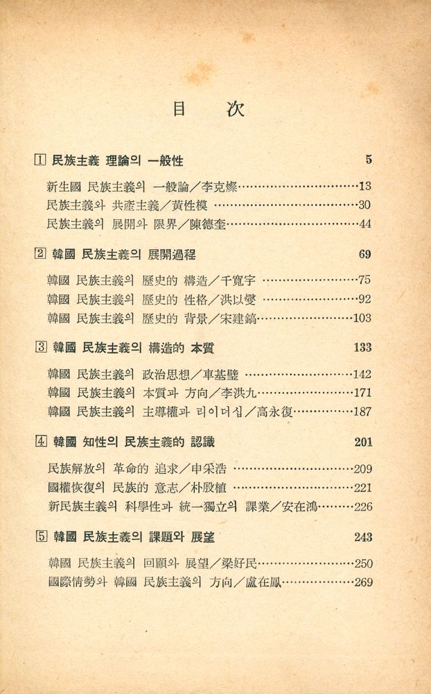 『韓國의 民族主義(한국의 민족주의)』 2