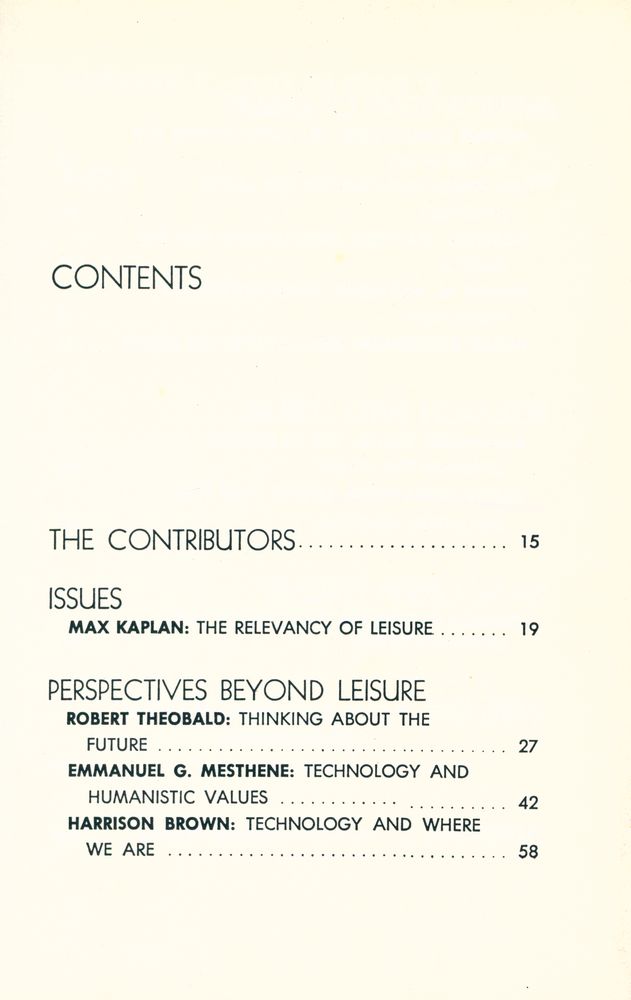 『TECHNOLOGY, HUMAN VALUES, AND LEISURE』 2