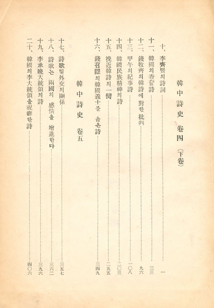 『韓中詩史(한중시사)』 2