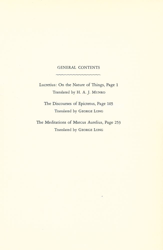 『GREAT BOOKS OF THE WESTERN WORLD : 12 LUCRETIUS, EPICTETUS, MARCUS AURELIUS』 2