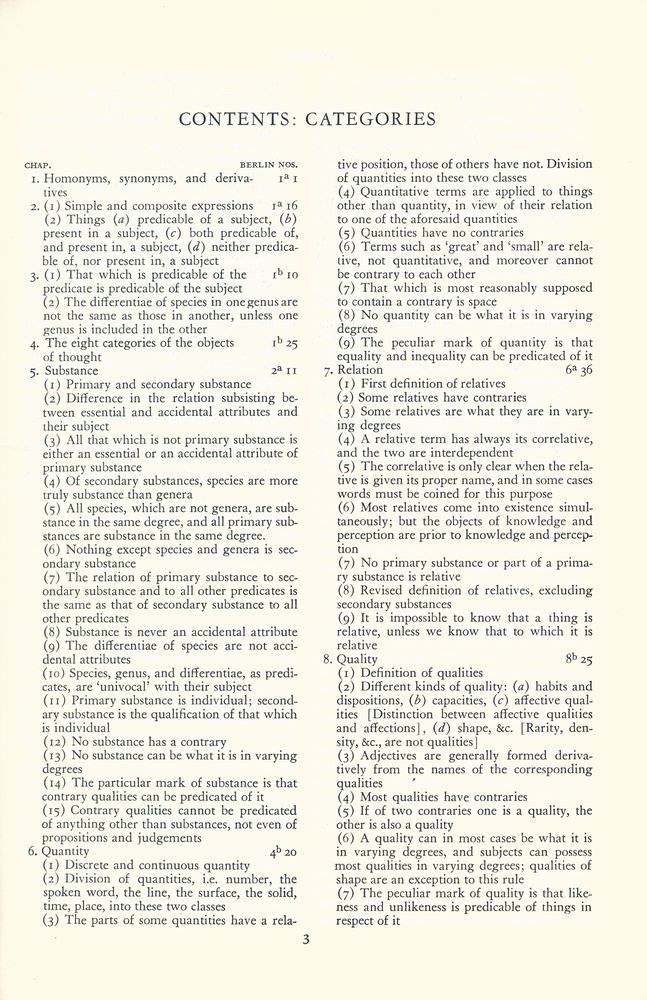 『GREAT BOOKS OF THE WESTERN WORLD : 8 ARISTOTLE I』 3