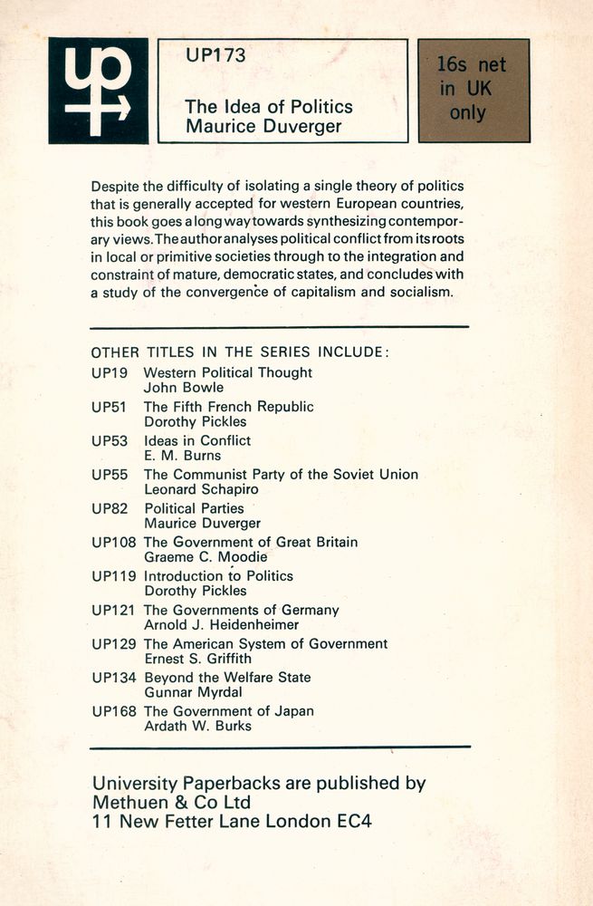 『THE IDEA OF POLITICS : The Uses of Power In Society』 4