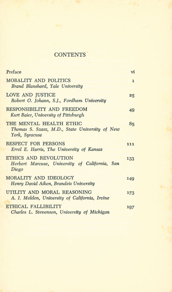 『ETHICS AND SOCIETY : Original Essays on Contemporary Moral Problems』 2