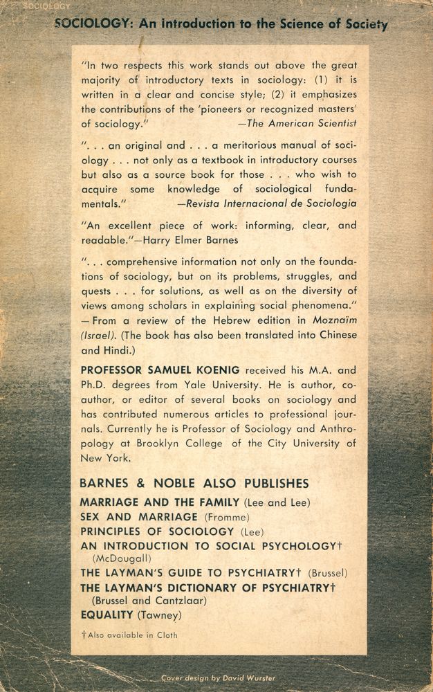 『SOCIOLOGY : an Introduction to the Science of Society』 5