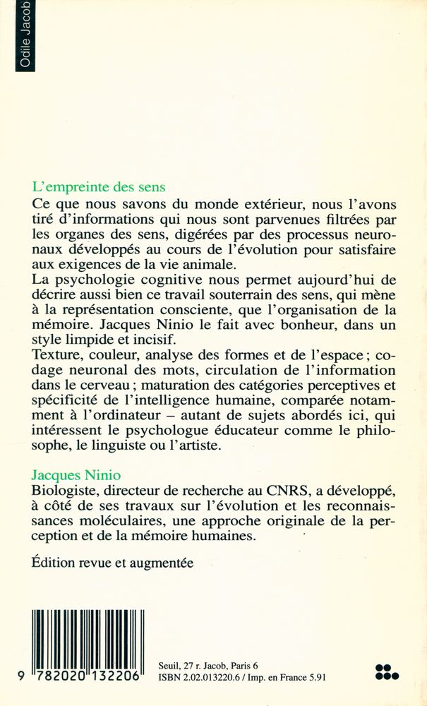 『L' empreinte des sens : Perception, mémoire, langage』 4