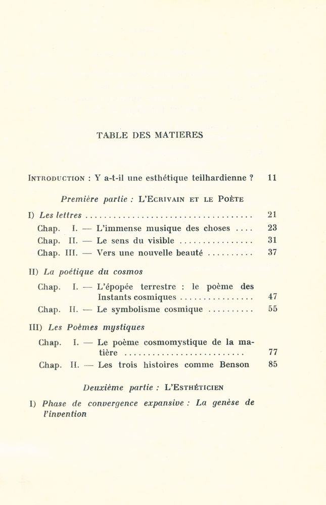『L'esthétique de Teilhard』 2
