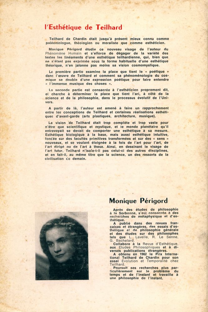 『L'esthétique de Teilhard』 4