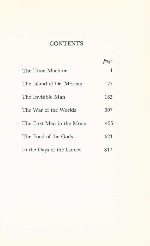 『SEVEN SCIENCE FICTION NOVELS of H. G. WELLS』 2