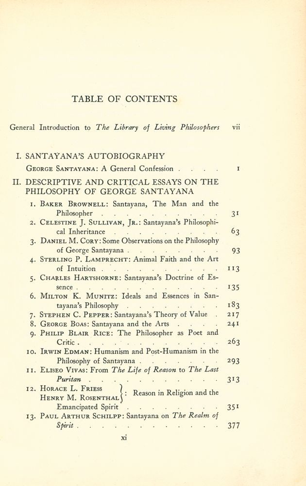 『THE PHILOSOPHY OF GEORGE SANTAYANA』 3