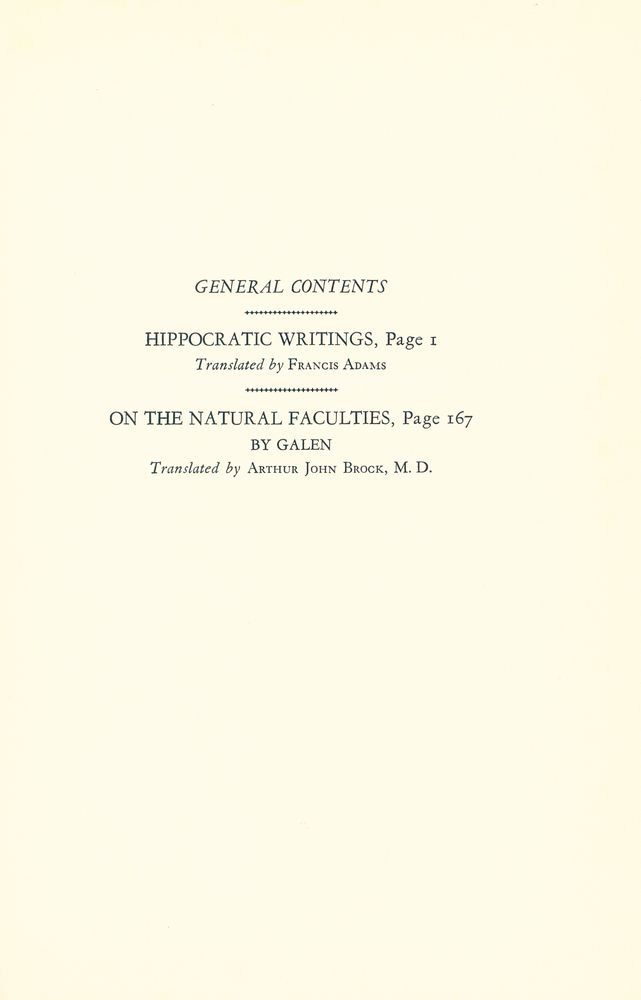 『GREAT BOOKS OF THE WESTERN WORLD : 10 HIPPOCRATES, GALEN』 2