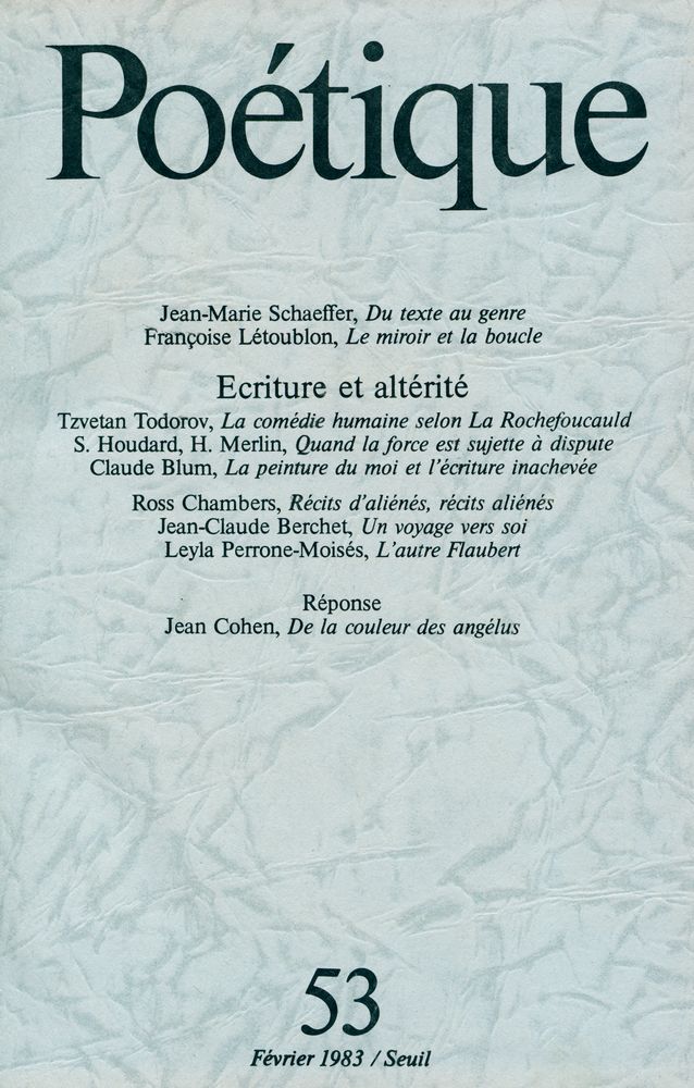 『Poétique』 1983 Vol.53~56 2