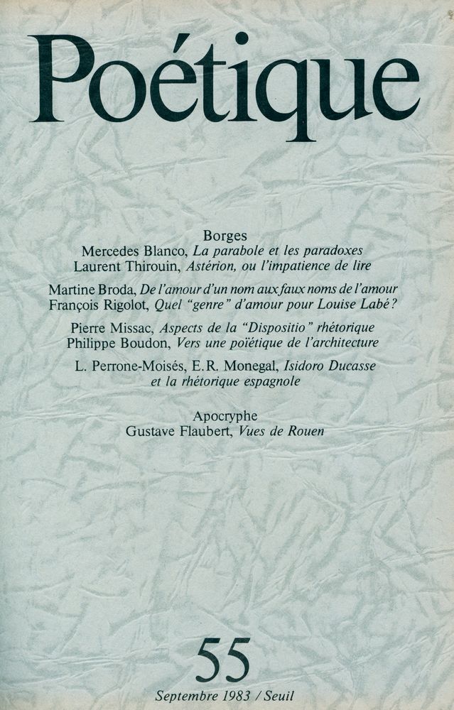 『Poétique』 1983 Vol.53~56 6
