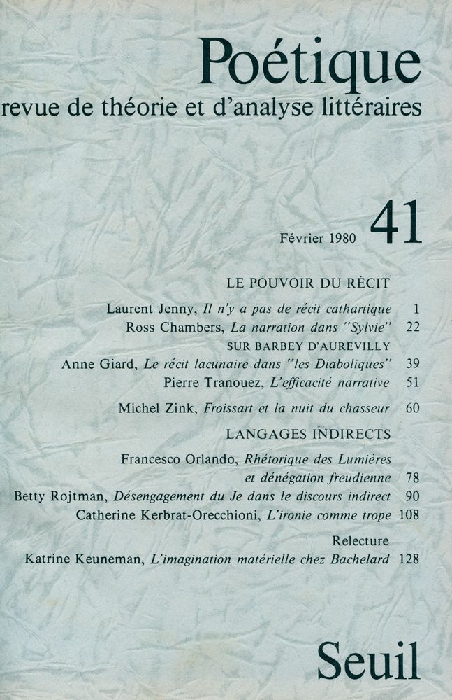 『Poétique』 1980 Vol.41~44 2