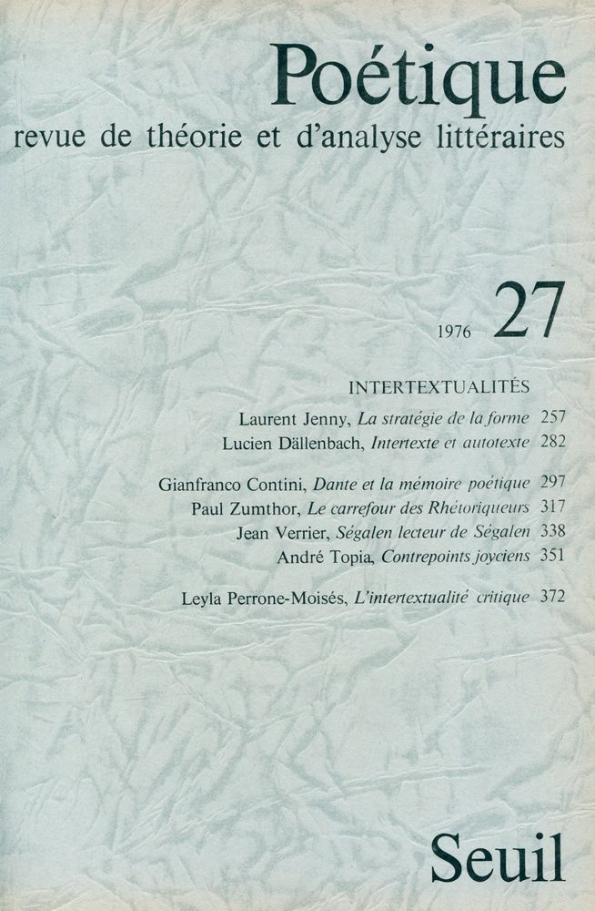 『Poétique』 1976 Vol.25~28 4