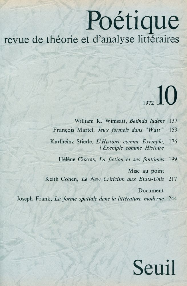 『Poétique』 1972 Vol.9~12 3