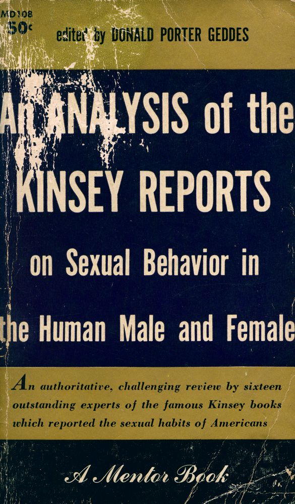 『AN ANALYSIS of the Kinsey Reports on Sexual Behavior in the Human Male and Female』 1