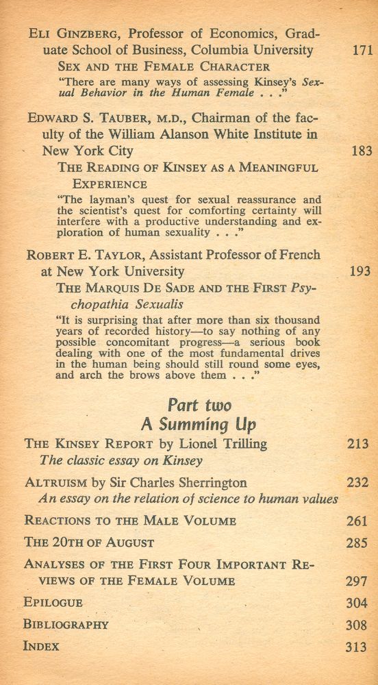 『AN ANALYSIS of the Kinsey Reports on Sexual Behavior in the Human Male and Female』 5