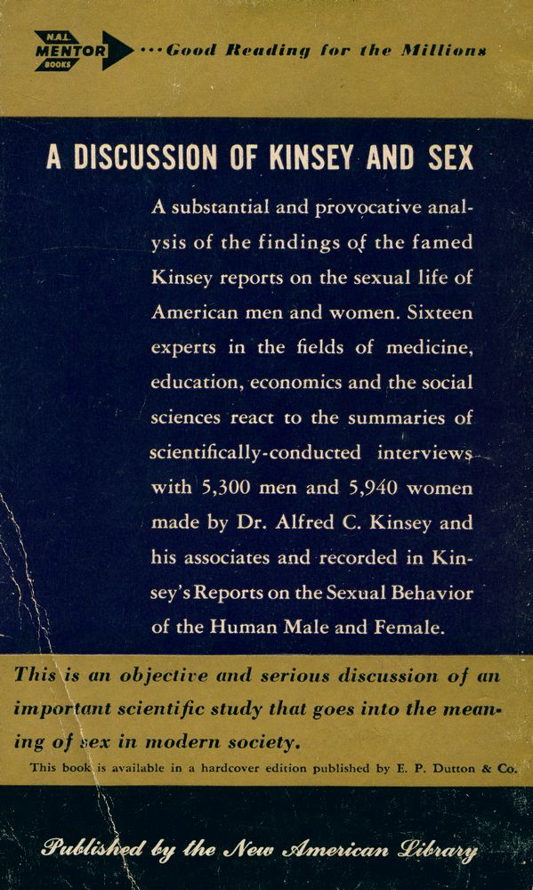『AN ANALYSIS of the Kinsey Reports on Sexual Behavior in the Human Male and Female』 6