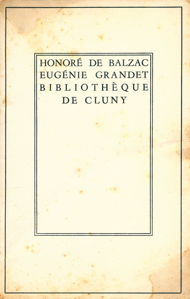 『EUGÉNIE GRANDET』 1