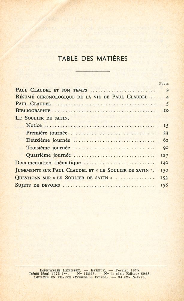『LE SOULIER DE SATIN : extraits』 2