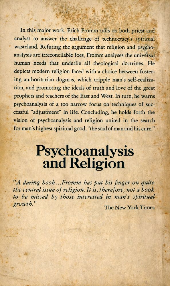 『psychoanalysis and religion』 3