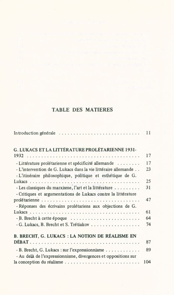 『B. BRECHT, G. LUKACS : questions sur le réalisme』 2