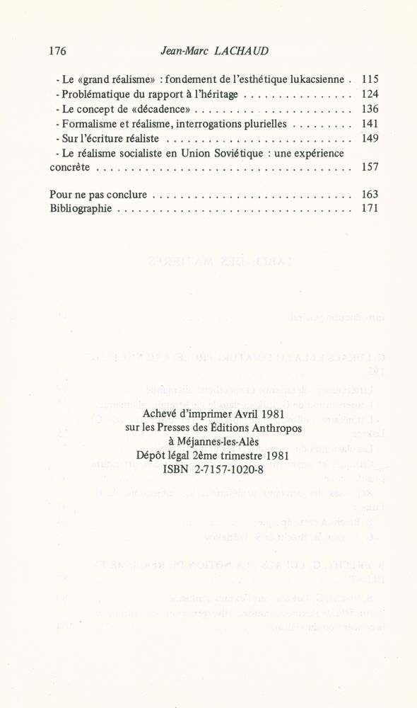 『B. BRECHT, G. LUKACS : questions sur le réalisme』 3