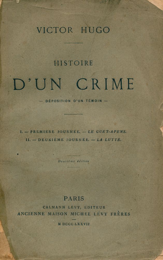 『HISTOIRE D'UN CRIME : DÉPOSITION D'UN TÉMOIN』 1