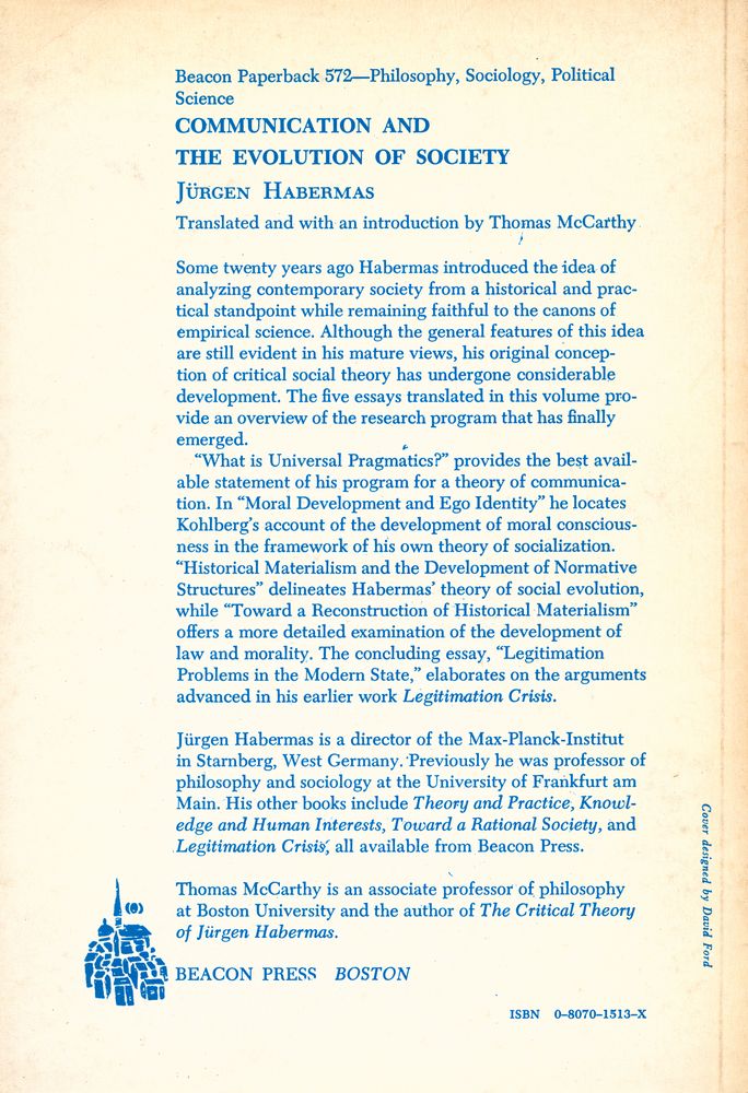 『Communication and the evolution of society』 3