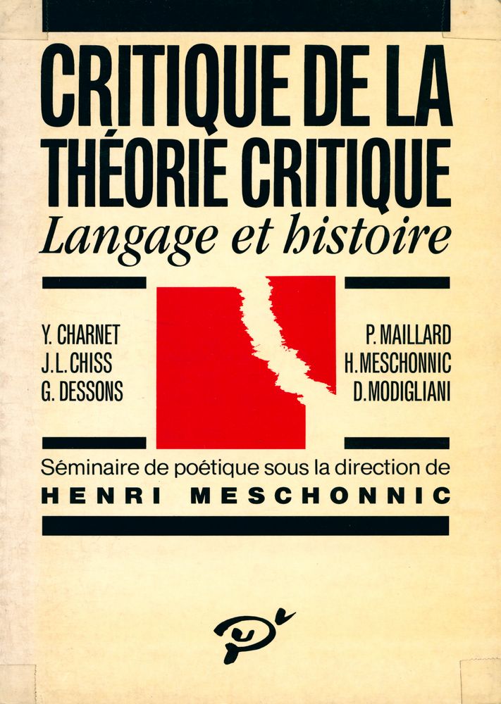 『Critique de la Théorie critique : Langage et histoire』 1