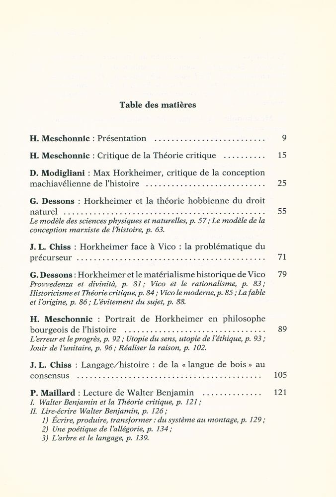 『Critique de la Théorie critique : Langage et histoire』 2