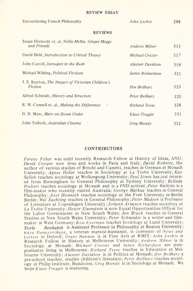 『THESIS ELEVEN』 5/6 3