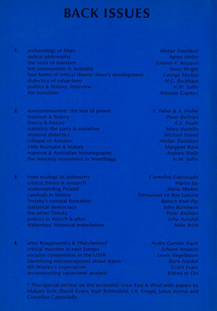 『THESIS ELEVEN』 5/6 4