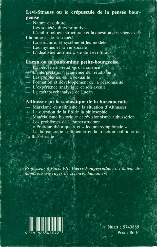 『L'OBSCURANTISME CONTEMPORAIN : LACAN, LEVI - STRAUSS, ALTHUSSER』 3