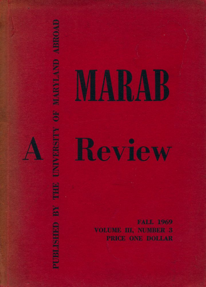 『MARAB A Review』 Fall 1969 Volume Ⅲ Number 3 1