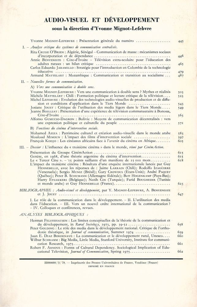 『revue tiers-monde』 N. 79 juillet-septembre 1979  3