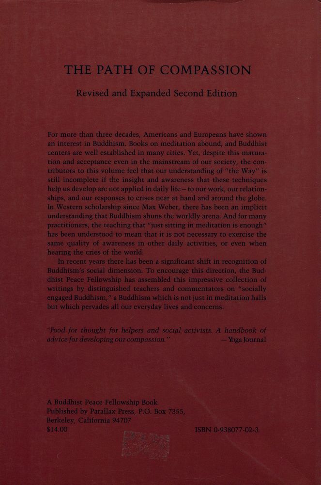 『THE PATH OF COMPASSION : Writings on Socially Engaged Buddhism』 5