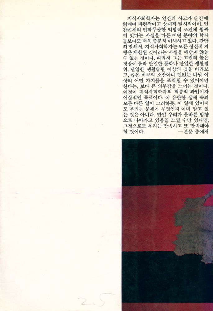 『오늘의 思想新書 58 - 智識社會學(오늘의 사상신서 58 - 지식사회학)』 4