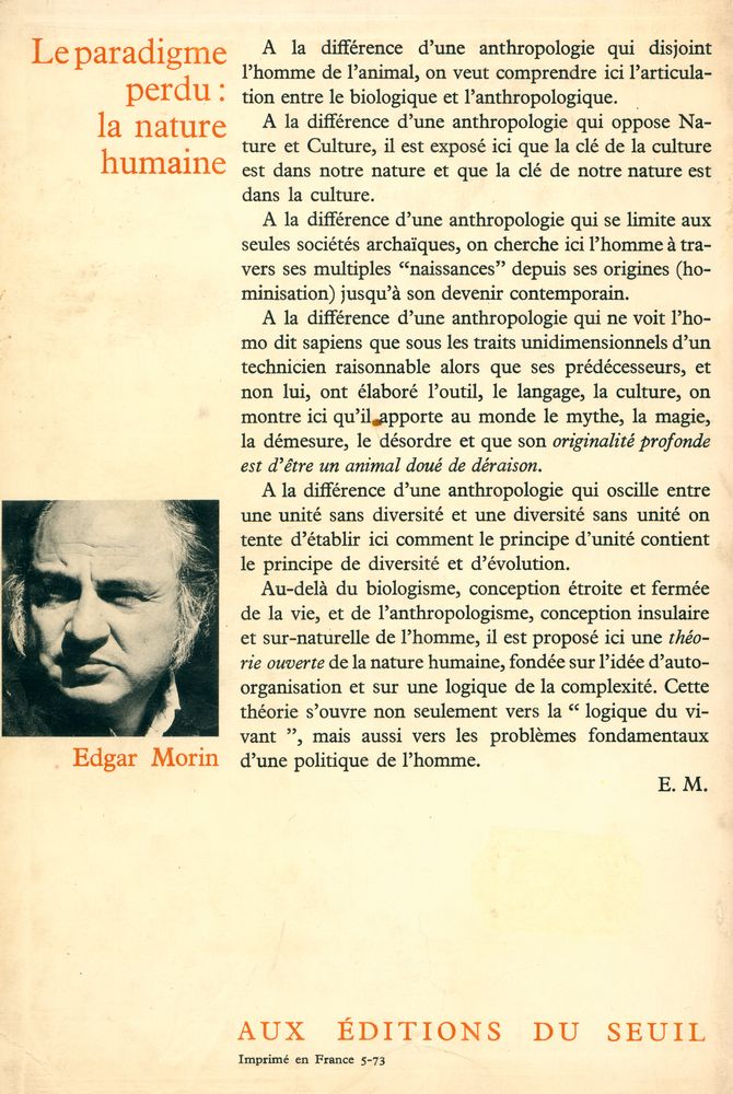 『LE PARADIGME PERDU : LA NATURE HUMAINE』 3