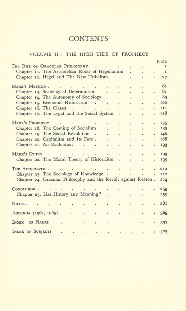 『THE OPEN SOCIETY AND ITS ENEMIES Volume Ⅱ : THE HIGH TIDE OF PROPHECY : HEGEL, MARX, AND THE AFTERMATH』 2