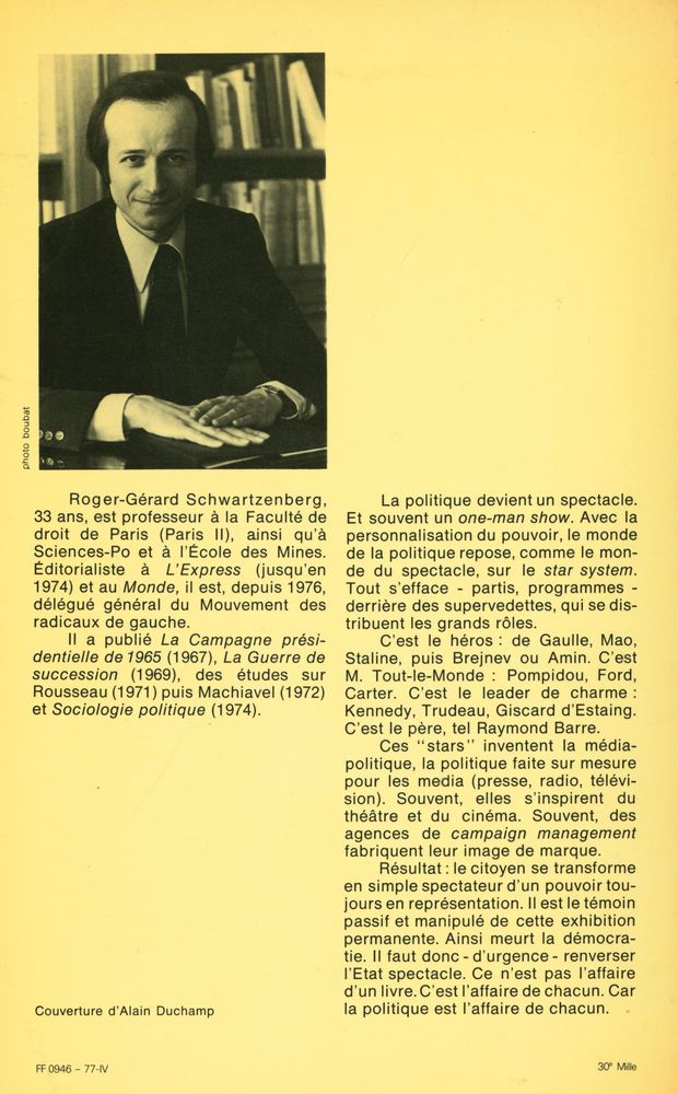 『L'ÉTAT SPECTACLE : Essai sur et contre LE STAR SYSTEM EN POLITIQUE』 3