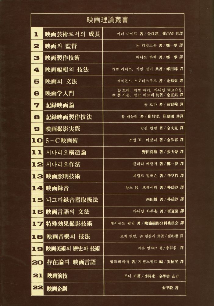 『映畵理論叢書 제6집 - 映畵學入門(영화이론총서 제6집 - 영화학입문)』 4