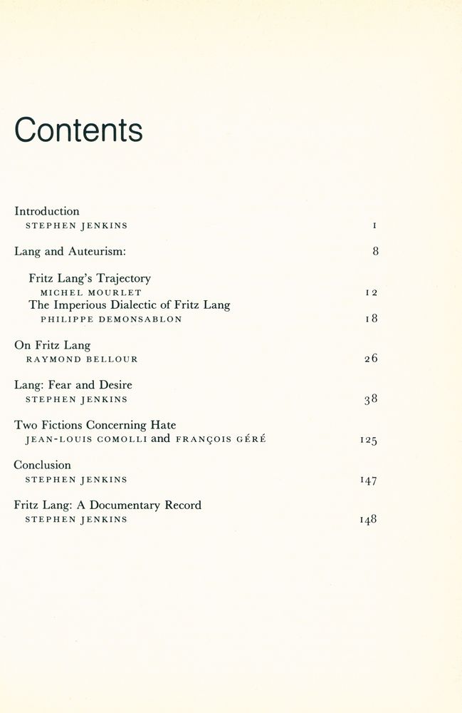 『Fritz Lang : The Image & the Look』 2