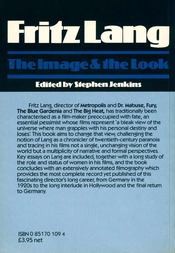 『Fritz Lang : The Image & the Look』 3