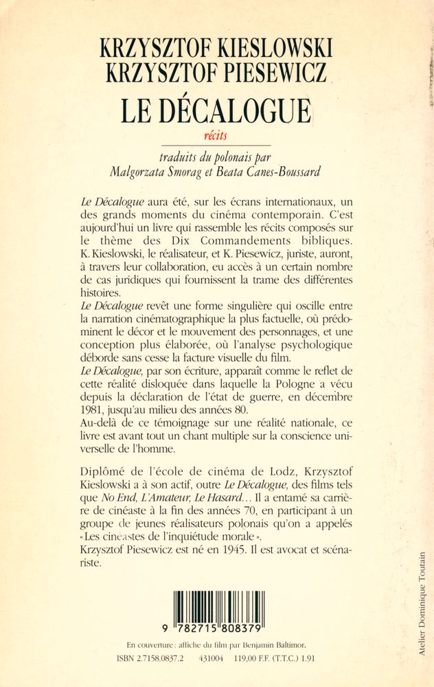 『LE DÈCALOGUE : récits』 3