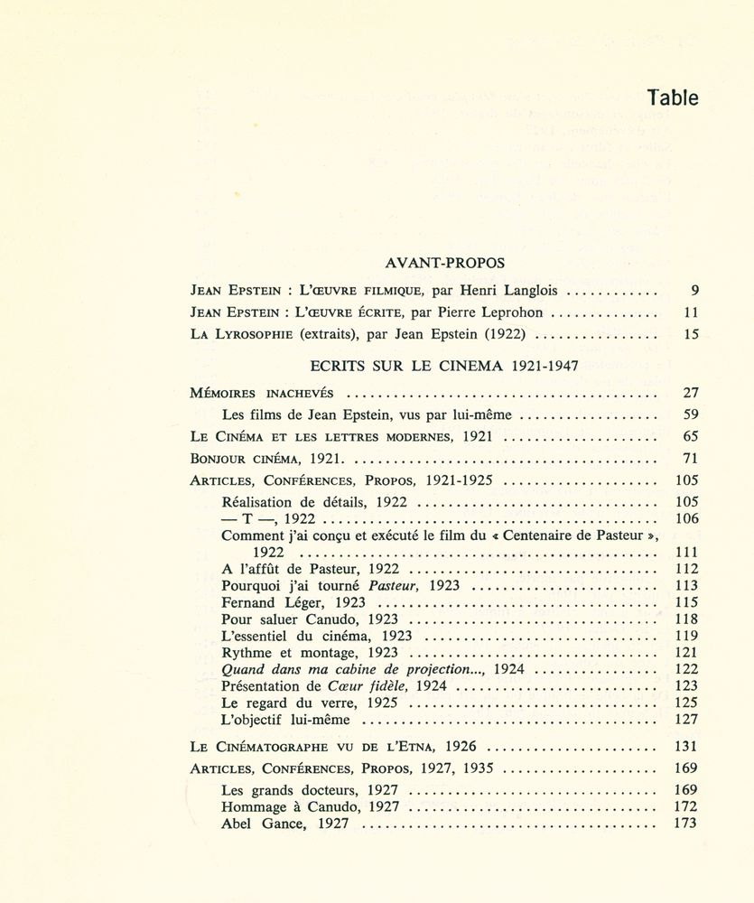 『écrits sur le cinéma 1』 2