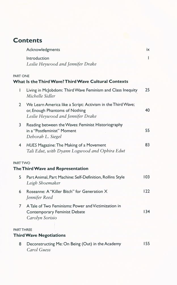 『Third wave agenda : being feminist, doing feminism』 2